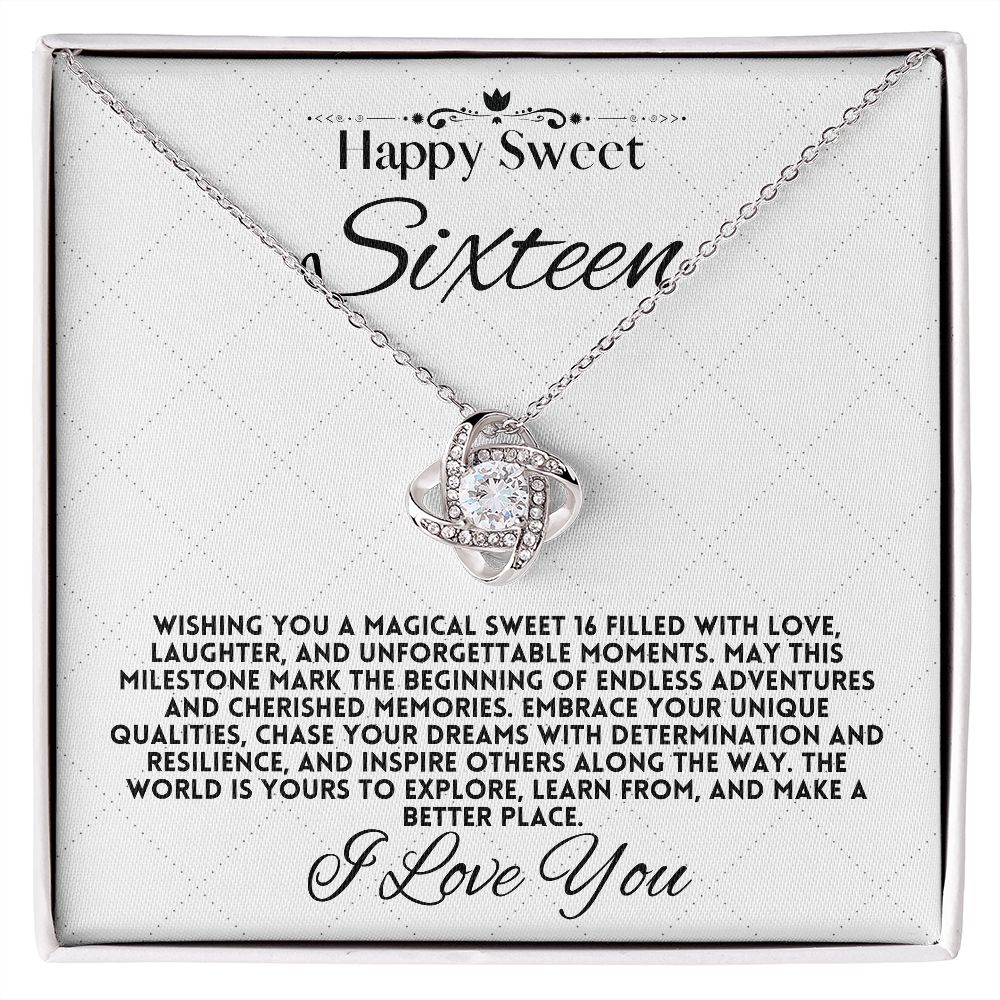 Sweet Sixteen Birthday Jewelry Necklace Gift For My Daughter - 16th Happy Bday Present From Mom & Dad - Unique 16 Year Old Gift Ideas from Parents Mother Father… - Zahlia