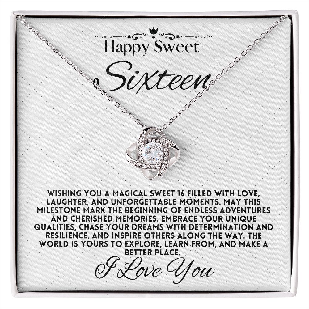 Sweet Sixteen Birthday Jewelry Necklace Gift For My Daughter - 16th Happy Bday Present From Mom & Dad - Unique 16 Year Old Gift Ideas from Parents Mother Father… - Zahlia