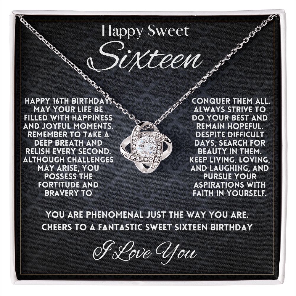 Personalized Happy Sixteen Necklace 16 Gifts For Girls Birthday Jewelry 16  Sixteen Old Niece Daughter From Mom Dad Customized Gift Box Message Card -  Siriustee.com
